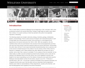 scienceatwesleyan